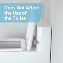 ABS Children Toilet Lock Baby Anti-Opening Toilet Lid Lock Prevent Cats And Dogs From Opening Toilet Suitable For Most Toilets No Tools Required Easy Installation Christmas Halloween Gift For New Moms - White - View 8