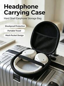 Hard Shell Headphone Carrying Case, Shock‑Proof Pressure‑Resistant Over‑Ear Headset Storage Bag, Portable Bluetooth Headphone Protective Case For Travel Outdoor Use - Multicolor - View 1