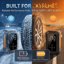 Portable Tire Inflator, Cordless Air Compressor, Rechargeable Electric Tire Pump With Digital Pressure Gauge, Led Light & Auto Shut-Off, 150psi Fast Inflation For Car, Motorcycle, Bicycle & Balls.7.4V 2000mAh - Wireless - View 7