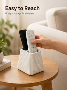 Vertical Striped Remote Control Holder, TV, Air Conditioner And Home Remote Control Decorative Storage Box, Convenient Desktop Organizer, Modern Home Essential, Home Accessories And Living Room Decor - Multicolor - View 3