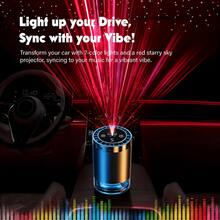 Smart car air freshener diffuser with dynamic light show and starry sky top mode, natural French fragrance oils/perfume, adjustable fragrance concentration, long-lasting freshness, cologne scent, the ideal gift for car enthusiasts - 1 Aromadiffusor + 1 Flasche Meeresparfüm - Übersicht 5