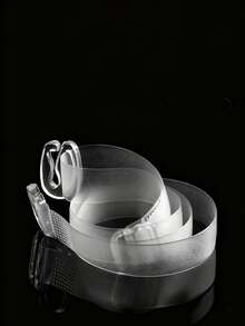 2 Pairs, Transparent Bra Straps With Widths Of 1.0 Cm, 1.2 Cm, 1.5 Cm, And 1.8 Cm Respectively - Clear - View 3