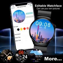 1 buah Smartwatch Unisex 1,50 Inci Fashion Sports Bulat Layar Sentuh Penuh dengan Tampilan Jam 3D yang Dapat Disesuaikan, Panggilan, Menerima Pesan, Pelacakan Langkah & Kalori, Mode Multi-Olahraga, Asisten Suara, Pemutaran Musik dengan Kontrol Jarak Jauh. Kompatibel dengan Sistem Apple dan Android, Cocok Sebagai Hadiah Liburan. - Hitam - View 6