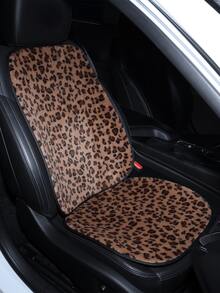 Car Seat Cushion, Plush Leopard Print Non-Slip Warm Seat Pad, Suitable For All Seasons - Leopard - View 4