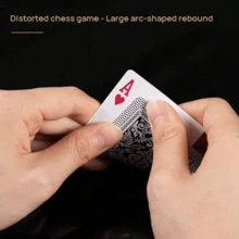 DELI 9637 Playing Cards, Rigid Feel, Smooth Handling, Clear Patterns For Easy Identification, Complete Suit Set, Durable And Economical, Perfect For Entertainment - Black - View 3