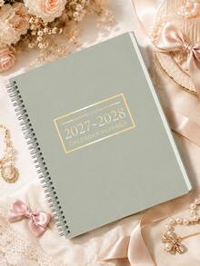 1pc 2027-2028 Monthly Calendar Planner, Large Daily Blocks, Notes Column & Reference Calendars For Home Office, Office Desk Accessories For School Teacher Accessories, Christmas Gifts - Planner - View 2