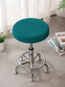 Elastic Round Stool Cover, High Stool Cover, Bar Chair Cover, Swivel Chair Cover (Suitable For Hair Salon), Removable And Washable Chair Cover, Machine Washable, Suitable For All Seasons - Multicolor - View 3