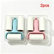 1 Set Rol Pembersih Serat Mini Warna Macaron, Gagang Plastik PP + Kertas Perekat, Pembersih Serat Portabel yang Dapat Diganti, Cocok untuk Pakaian, Rumah, Perjalanan, Kantor, Mobil, Dapur, Perlengkapan Sekolah, Perlengkapan Pembersih, Dekorasi Rumah - Beraneka warna - View 13