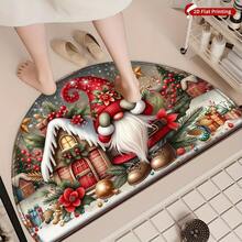 1PC Christmas Snow House Christmas Tree Snowy Scene Holiday Doormat, Small Rug, Welcome Mat, Carpet, Floor Mat, Outdoor Doormat, Kitchen Rug, Home Decor, Front Door Mat, Area Rug, Outdoor Mat, Home Decor, Area Carpet, Garden Rug - Multicolor - View 8