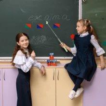 Haste Bastão de Leitura Extensível Guia para Leitura no Quadro Escolar Professor Educador - cor aleatória - Visão 2