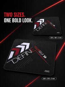 AOC Gaming Mouse Pad, Smooth Cloth Surface, Precision Stitched Edge, Non-Slip Desk Mat For Gaming & Office, Compact/Large Size - View 7