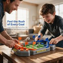 Mini Desktop Football Game With Manual Scorekeeper, Indoor Sports Toy For Kids Aged 3-12, Ideal Birthday And Family Party Gift - Blue - View 7