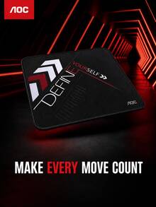 AOC Gaming Mouse Pad, Smooth Cloth Surface, Precision Stitched Edge, Non-Slip Desk Mat For Gaming & Office, Compact/Large Size - View 1