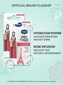 Vaseline Emily In Paris Tinted Lip Oil Rose Amour Duo Set – Lip Oil, Intense Gloss, For Women, Rose, Rose, Suitable For Daily Wear - Rose Love - View 1