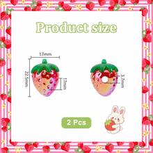 2/10/20pcs Red Strawberry Acrylic Beads, Suitable For DIY Bracelets, Keychains, Phone Charms, Jewelry Making, Earrings And Handmade Craft Accessories - Multicolor - View 12