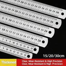 15/20/30cm Stainless Steel Metal Straight Ruler Precision Double Sided Precision Measuring Tool Scale Metric Ruler Accessories - Multiple Styles - View 2