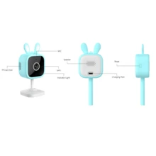 Dymonde S8A Camera, 2.4G Wi-Fi, Remote Control, Night Vision, Two-Way Video, Baby Cry Detection, Motion Detection, Built-In Lullabies, Pet Monitoring. - White - View 6