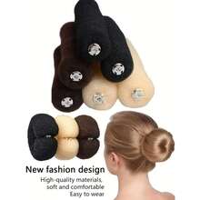 1pc Bun Hair Scrunchie - New Mesh Bun Hair Accessory, Hair Styling Tool, Donut Hair Tie, Flower Bun Hair Accessory, Suitable For Daily Commute/Work/Date/Party, Versatile For Multiple Occasions - One Size - View 3