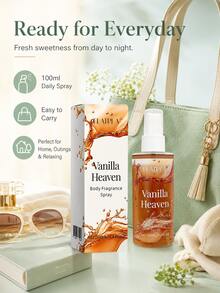 Vanilla Paradise Gourmet Body Mist, Top Notes Creamy Lychee, Middle Notes Vanilla Caramel, Base Notes Sandalwood Amber Musk, Long-Lasting Daily Fragrance 100ml - Multi Scents - View 9