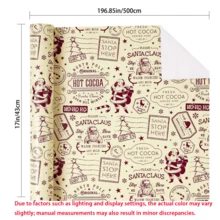 1 Roll Of Wrapping Paper Featuring Arctic Postal And Santa Claus Motifs, Printed On Coated Paper; Suitable For Christmas, Holiday Decorations, Birthday Parties, Gift Wrapping, And Holiday Gift Boxes-Dimensions: 43 Cm * 500 Cm (17 Inches * 16.4 Feet) - Multicolor - View 3