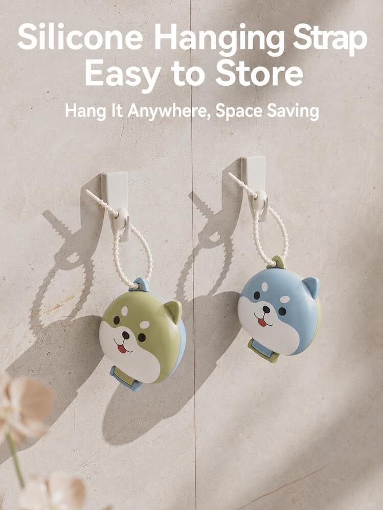 Cute Shiba Inu Shaped Oral Care Storage Tool, Mini Portable "2-In-1". Built-In Silicone Toothpaste Bag, Can Store Toothpaste, With Drawstring Design, Convenient For Draining And Hanging, Suitable For Business Travel, Also Can Be Used As A Portable Cosmetic Storage Box In The Bedroom. - Multicolor - View 9