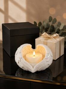 1 buah Tempat Lilin Berbentuk Sayap Malaikat, Cocok untuk Lilin Teh atau Lilin Buatan, Sempurna untuk Dekorasi Rumah dan Pajangan Meja. Dekorasi Tempat Lilin Unik Ini Merupakan Hadiah yang Sangat Baik untuk Pecinta Dekorasi. - A - View 5