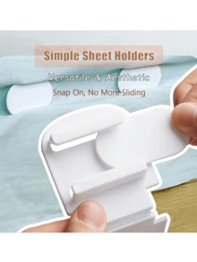 1/4/8pcs Adjustable Invisible Bed Sheet Clips, No Drilling, Anti-Slip Bed Sheet Clips, Easy Installation, Suitable For Single/Double Bed, Fits Bed Edge, PP Material - Multicolor - View 2