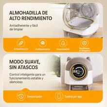 Self-Cleaning Automatic Cat Litter Box With App Monitoring, Open Design, 8L Capacity, Low Noise 45dB, And Washable Parts - Grey - View 9