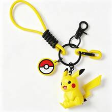 MINISO Pokemon 皮卡丘 & 耿鬼包包掛飾鑰匙圈，附寶可球掛飾手腕帶，適用於手提包、背包、鑰匙，生日聖誕禮物 - 款式 1 - 查看 10
