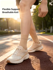 Ankle Support Sleeve, Compression Ankle Brace, High Elastic Knitted Fabric, Thin Open Toe Short Sock Style Ankle Support, Breathable Gentle Compression For Sprain Recovery, Unisex, Suitable For Running, Gym Fitness, Daily Walking, Ankle Injury Protection - Multiple Styles - View 4
