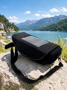 Motorcycle Handlebar Bag Front Storage Bag With Transparent Touchscreen Window GPS Navigation Storage Bag Large Capacity Motorcycle Organizer Bag Adjustable Shoulder Strap Crossbody Bag Suitable For Scooter Electric Bike Bicycle Universal Motorcycle Accessories - A - View 3