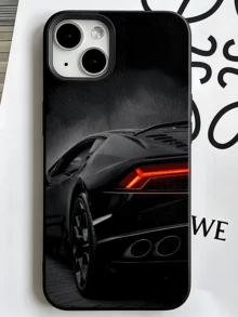 1 قطعة بطانية هاتف TPU ناعم بتصميم سيارة رياضية مع أضواء خلفية سوداء وحمراء، شخصي وبسيط، مقاوم للسقوط، تغطية كاملة، مقاوم للبقع، متوافق مع Apple 18 17 16 15 14 13 12 11 Pro Max Air - متعدد الألوان - مشاهدة 3