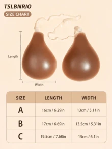 1pc Self-Adhesive Bra Cups, Transparent Halter Strap, A/B/C/D Multi-Size Options, Deep Skin Tone Invisible Breast Pads, Skin-Friendly Reusable Adhesive, Suitable For Cold Shoulder Dresses, Party Wear Secure Fit, Includes 30pcs Disposable Round Pattern Nipple Covers, Women's Intimate Lingerie - Multicolor - View 8