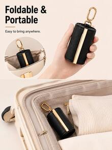 Túi tote đeo vai nylon nhẹ có móc khóa gấp gọn, túi mua sắm tái sử dụng dung tích lớn, phù hợp đi làm hàng ngày, đi siêu thị, du lịch, chạy việc ngoài trời và dùng thường ngày phong cách casual - Nhiều màu - Xem 4