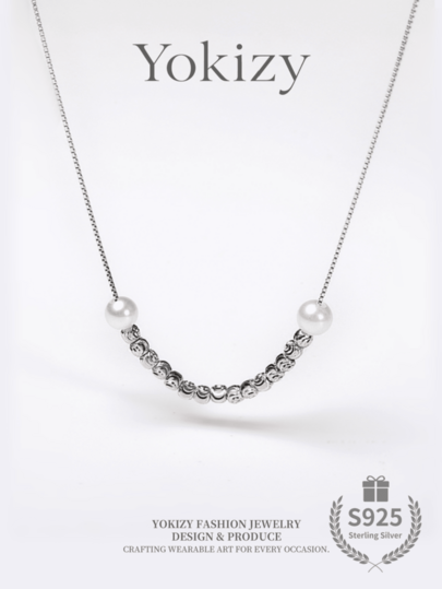 Yokizy Akoya Saltwater Pearl Necklace S925 Silver 5-6mm Luxury Women's Daily Party Collarbone Chain