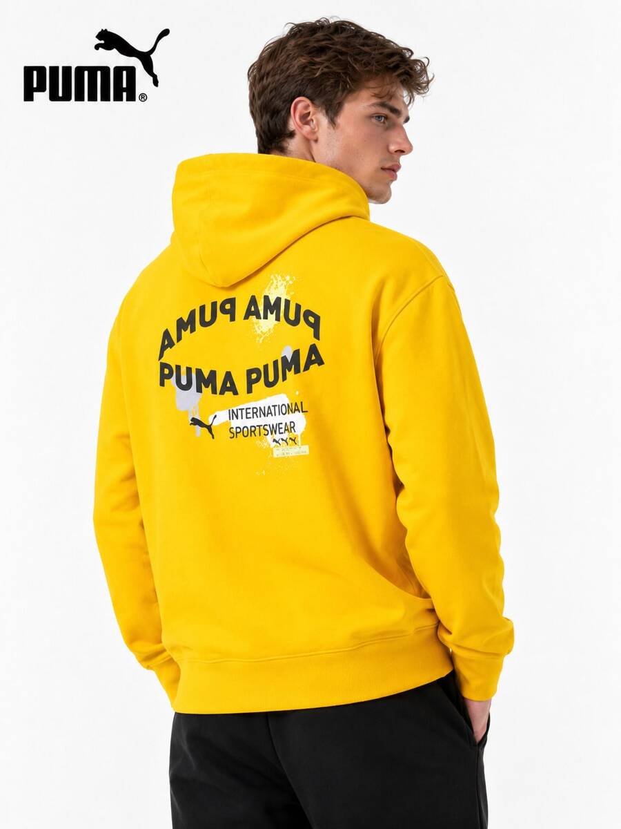 Puma 男士柔軟舒適針織連帽套頭衫