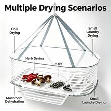 Multifunctional Foldable Drying Net For Laundry Clothes Delicates Socks Underwear Shoes Toys, Enclosed Mesh Design, Space Saving Hanging Dryer For Balcony Bathroom Dorm Travel, Quick Dry, Portable Storage Solution With Sturdy Netting - View 6