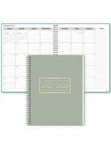 1pc 2027-2028 Monthly Calendar Planner, Large Daily Blocks, Notes Column & Reference Calendars For Home Office, Office Desk Accessories For School Teacher Accessories, Christmas Gifts - Planner - View 4