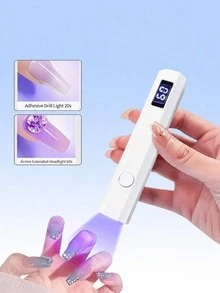Portable Nail Drying Lamp, Rechargeable UV LED Gel Nail Curing Light, 180mAh Mini Gel Nail Polish Dryer, Compact Nail Care Product, Easy One-Button Nail Tool, Travel Gift - Multicolor - View 3