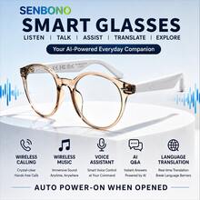 SENBONO Multifunctional Smart Glasses, Translation Glasses, Supports Multi-Language APP Translation, New Unisex Multifunctional Audio Glasses, Built-In Microphone And Speaker, High-Definition Calls And Music Playback, Suitable For Travel And Leisure - View 9