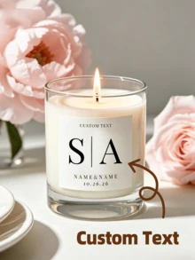 1/12/24pcs Customized Scented Candle Stickers, Personalized Photo Logo Stickers, Suitable For Scented DIY, Handmade Candle Making, Home Fragrance Decoration, Perfect For Gifting To Best Friends, Lovers, Handmade Enthusiasts, Gift Customers, Home Decor Enthusiasts, Suitable For Weddings, Birthdays, Parties, Various Holidays - Multicolor 1 - View 2
