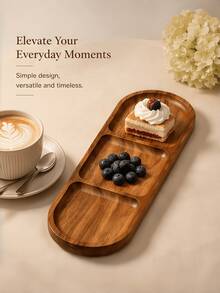 Wooden Tray, Made Of Premium Acacia Wood, Wooden Tray For Kitchen Dining Table Decoration, Home Decor, Coffee Table And Home Decoration, Tray Can Hold Candy, Cookies And Nuts, Cold Platter, Cheese Platter, Suitable For Afternoon Tea, Dinner, Halloween Use, Daily Use, Gift For Friends And Family, Add Sweet Atmosphere To Holidays, Very Suitable For Seasonal Decoration, Suitable For Breakfast, Bread And Appetizer Presentation. - View 5