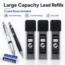Mechanical Pencil Set, 2 Packs 0.5mm & 0.7mm Metal Mechanical Pencils , Refillable Drafting Pencils For Students, School, Office, Writing & Drawing - Multiple Styles - View 6