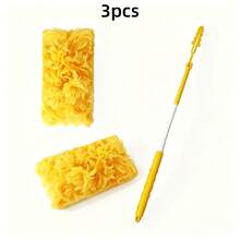 5/2/1pc Yellow Flexible Bendable Retractable Microfiber Feather Duster, Washable Reusable Anti-Scratch Static Dusting Brush With Long Retractable Handle, Home Cleaning Tool For Ceiling Fans, High Ceilings, Corners, Blinds, Furniture - A - View 11