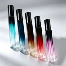 Reusable Gradient Square Glass Perfume Spray Bottle, Portable Mini, Reusable Cosmetics Essential Oil Dispenser For Men And Women, Elegant Gradient Color Empty Perfume Storage Bottle For Outdoor Commuting And Dating Gifts - Multicolor - View 6