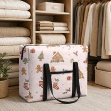 1pc Christmas Multi-Function Foldable Travel Organizer Bag, Shoulder Bag, Hand Luggage Bag, Trolley Bag, Large Capacity Portable Travel Storage Bag - View 14