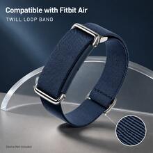 1 buah Tali Kepang Anyaman Diagonal yang Dapat Diatur, Cocok untuk Udara, Gelang Pengganti Nilon Lembut dan Bernapas dengan Gesper Logam - Untuk Fitbit Air - View 10