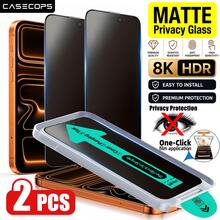 CASECOPS 2 قطعة واقي شاشة زجاج مقسى مطفي للخصوصية، مع أدوات تركيب تلقائية وأدوات محاذاة تلقائية، متوافق مع سلسلة 11/12/13/14/15/16/17/18 Pro/18 Pro Max، مضاد للتلصص، مضاد للبصمات، مقاوم للخدش، خالي من الغبار، متوافق مع الحافظات - قطعتين - مشاهدة 26