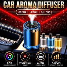 Humidificateurs pour voitures - 1 diffuseur d'arômes + 3 flacons de parfum (Colline + Océan + Cologne) - Voir 7