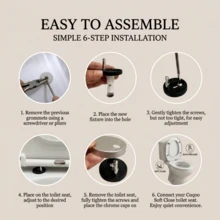Square Shape Quick Release Toilet Seat With Soft-Close Hinge For Easy Cleaning - Square - View 5